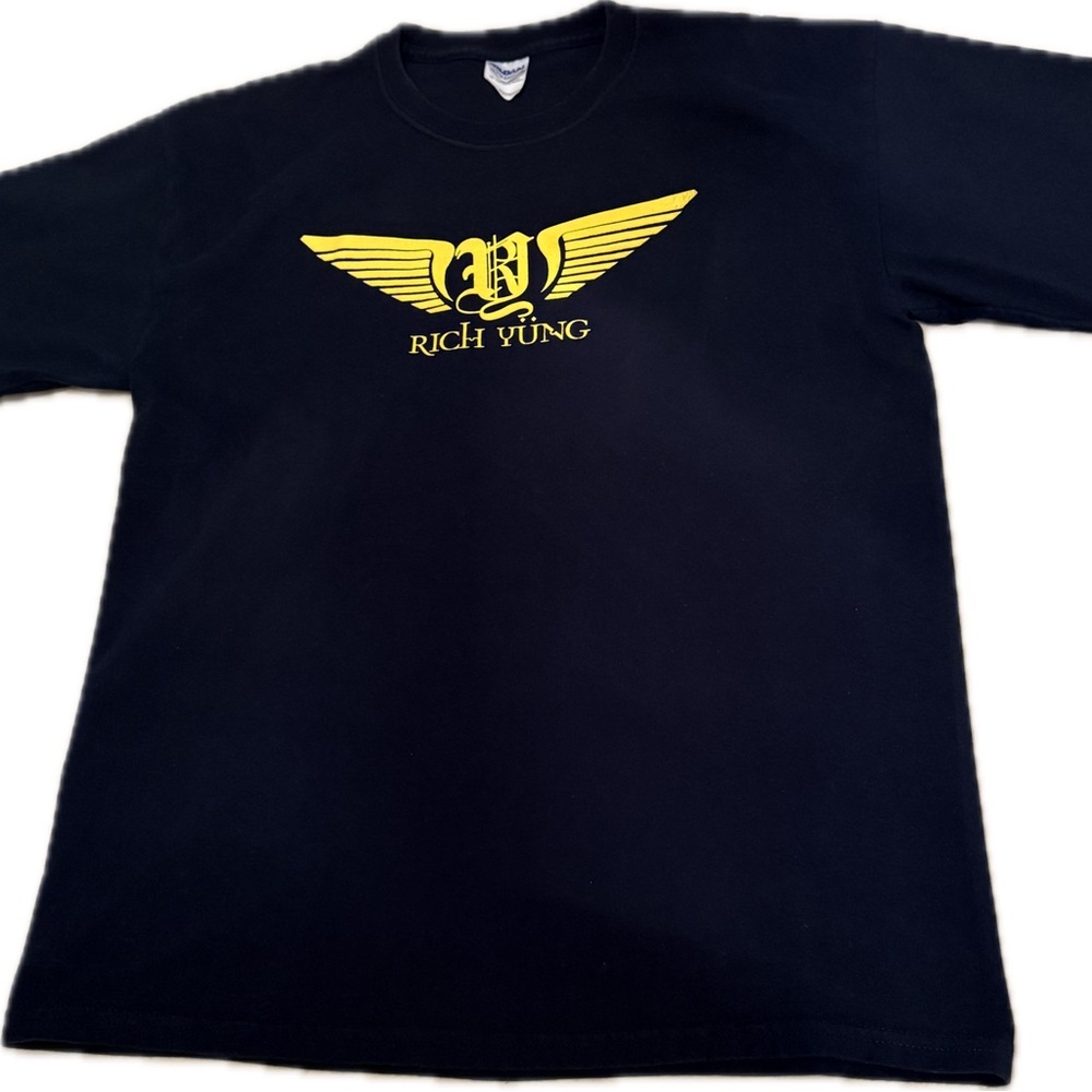 Rich Yung Black T-Shirt with Yellow Wings